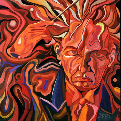 Original Art: Painting of a conductor.